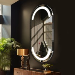 Oglindă Alberta Inox Gloss