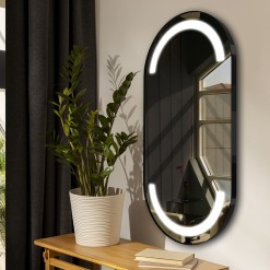 Oglindă Alberta Inox Black