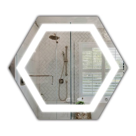 Oglindă Hexagon H LED