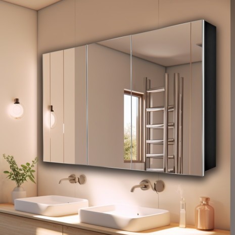 Dulap cu oglindă Atlant 301 Black