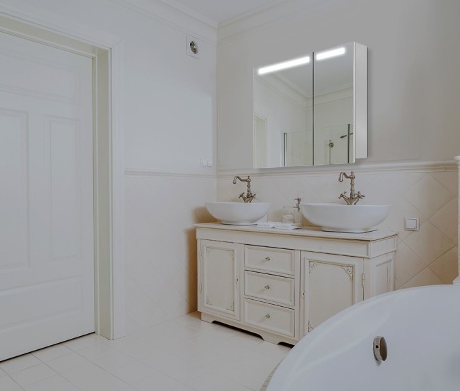 Dulap cu oglindă Atlant LED 202 70x70 - Fotografie 4