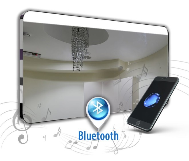 Oglindă Diana Inox Gloss + Bluetooth - Fotografie 1