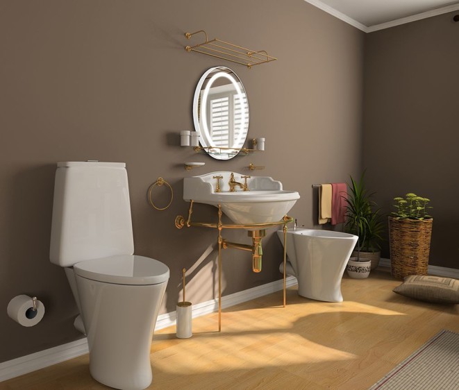 Oglindă Silvia Inox White - Fotografie 3