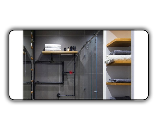 Oglindă Sabina Inox Black - Fotografie 2