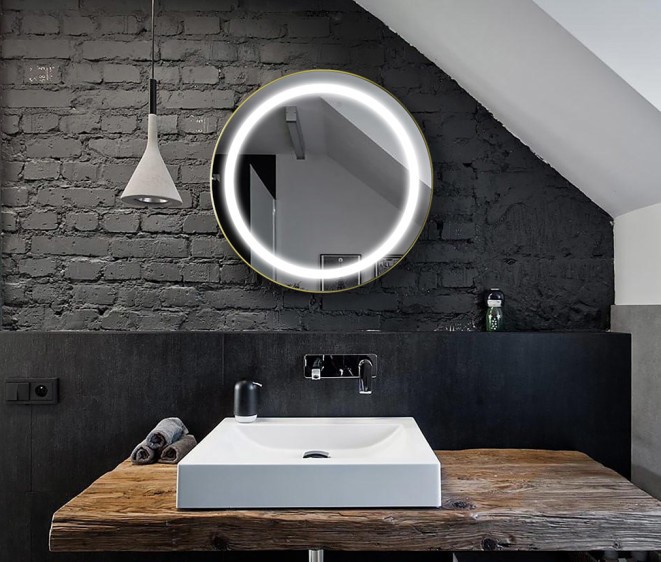 Oglindă Silvia Inox Gold - Fotografie 3