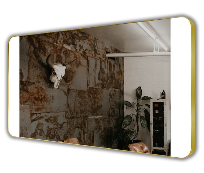 Oglindă Sabina Inox Gold - Fotografie 1 Oglindă Sabina Inox Gold - Fotografie 1