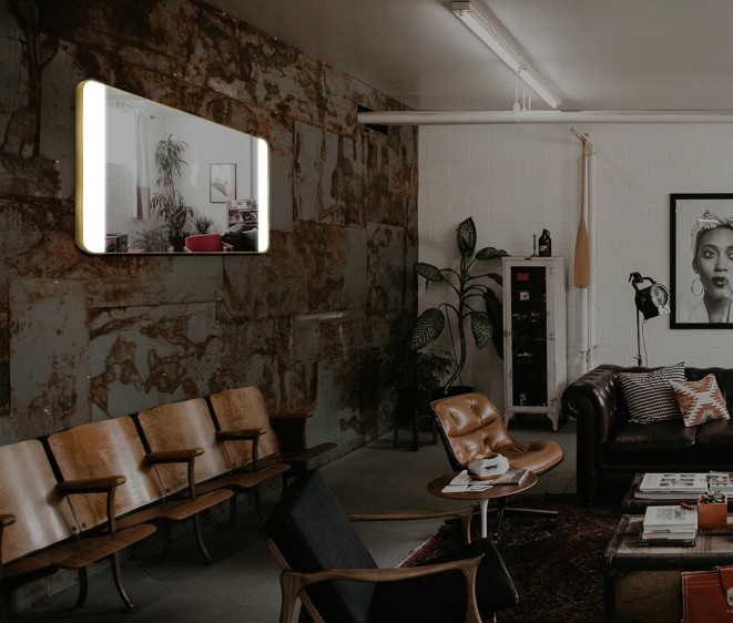 Oglindă Sabina Inox Gold - Fotografie 3 Oglindă Sabina Inox Gold - Fotografie 3