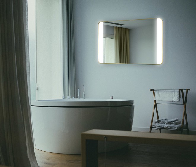 Oglindă Sabina Inox Gold - Fotografie 4 Oglindă Sabina Inox Gold - Fotografie 4