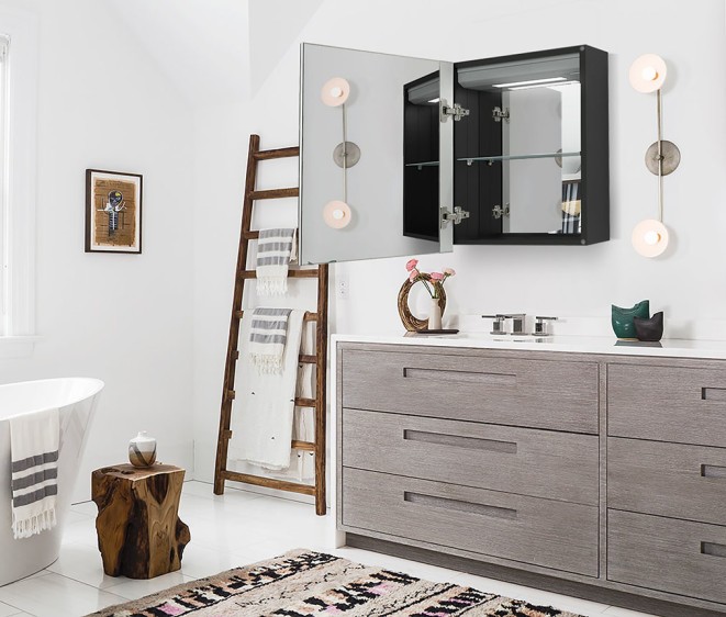 Dulap cu oglindă Atlant 101 Black - Fotografie 5