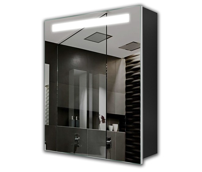 Dulap cu oglindă Ernesto Black - Fotografie 1