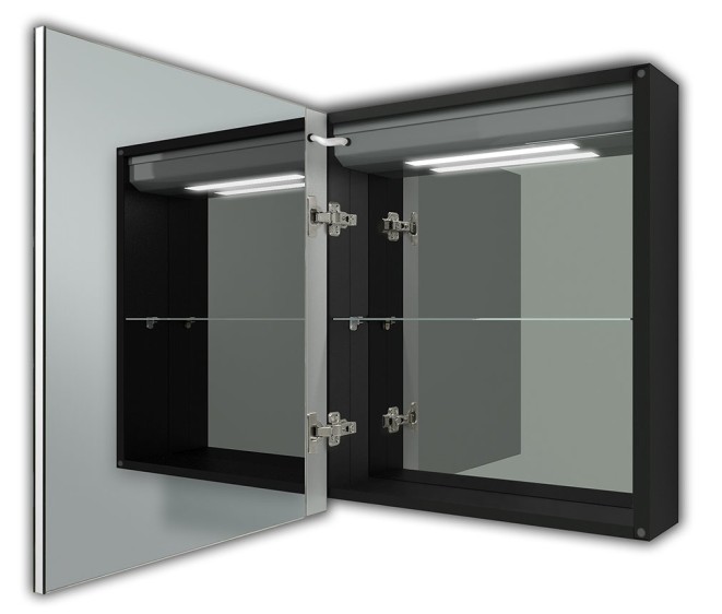 Dulap cu oglindă Ernesto Black - Fotografie 2