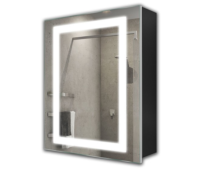 Dulap cu oglindă Leonardo Black - Fotografie 1