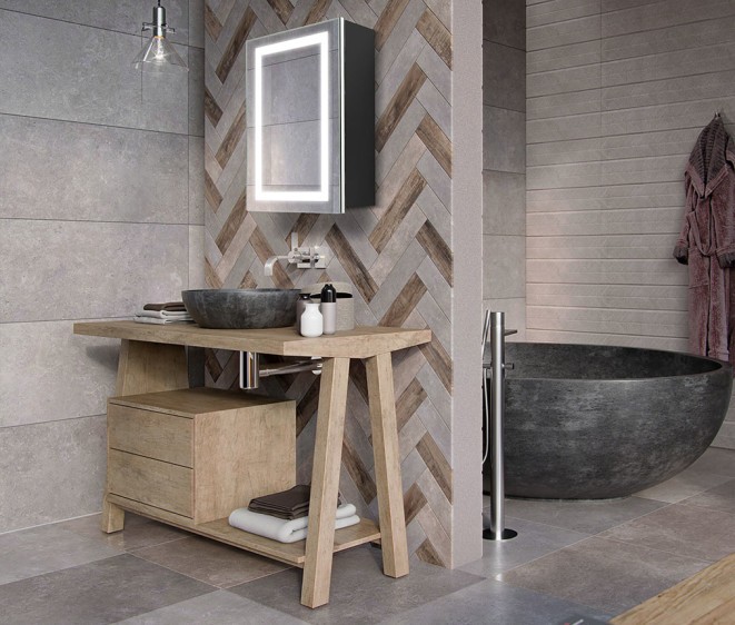 Dulap cu oglindă Leonardo Black - Fotografie 3