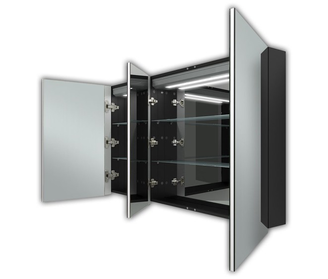 Dulap cu oglindă Atlant 301 Black - Fotografie 3