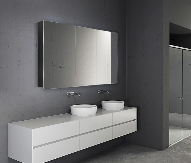 Dulap cu oglindă Atlant 301 Black - Fotografie 4