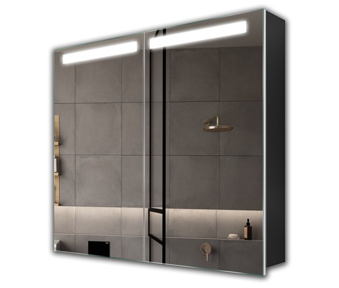 Dulap cu oglindă Benedetto Black - Fotografie 1