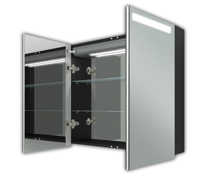 Dulap cu oglindă Benedetto Black - Fotografie 3