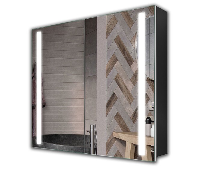 Dulap cu oglindă Biaggio Black - Fotografie 1