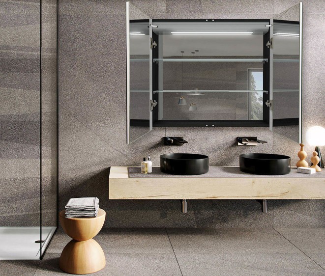 Dulap cu oglindă Biaggio Black - Fotografie 5