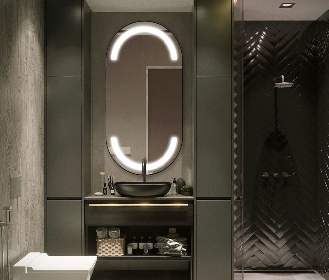 Oglindă Alberta Inox Black - Fotografie 4