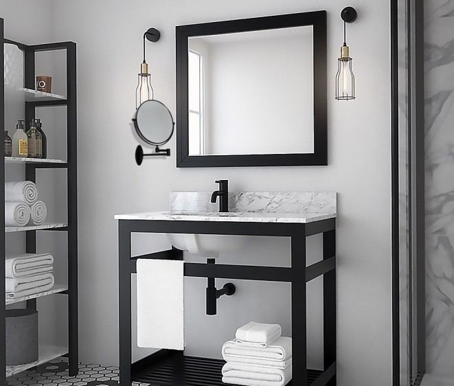 Oglindă cosmetică Zoom 03 Black - Fotografie 4