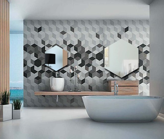 Oglindă Hexagon - Fotografie 4