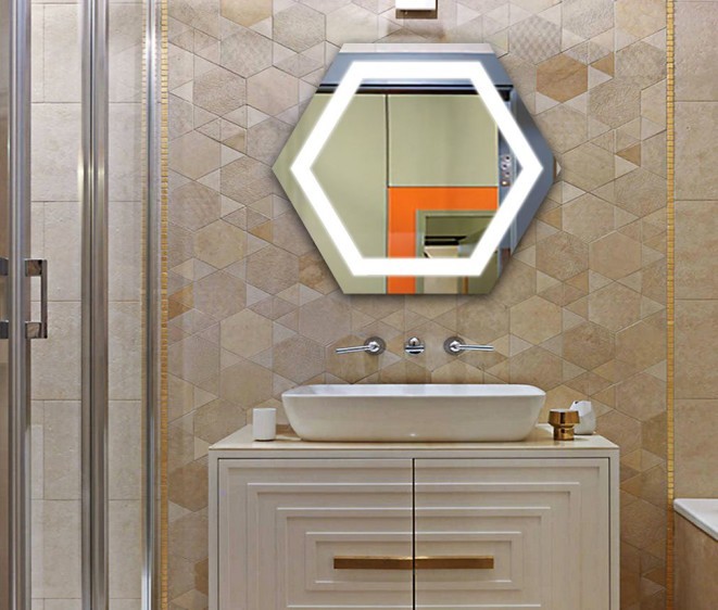 Oglindă Hexagon H LED - Fotografie 2