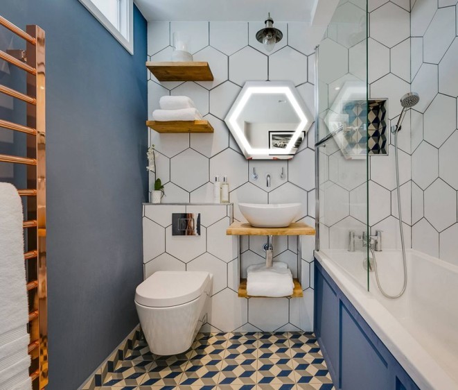 Oglindă Hexagon H LED - Fotografie 5