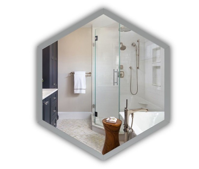 Oglindă Hexagon Alu - Fotografie 1