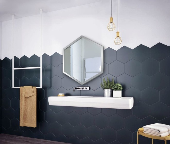 Oglindă Hexagon Alu - Fotografie 4