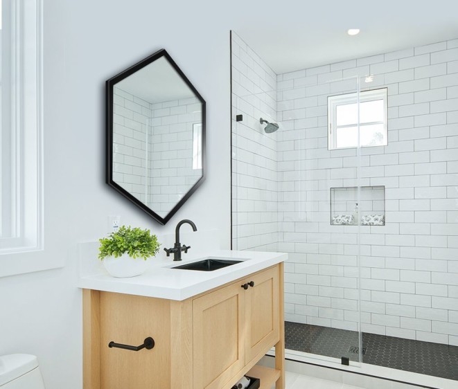 Oglinzi Hexagon Alu Black - Fotografie 3