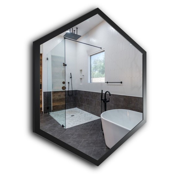 Oglinzi Hexagon Alu Black - Fotografie 2