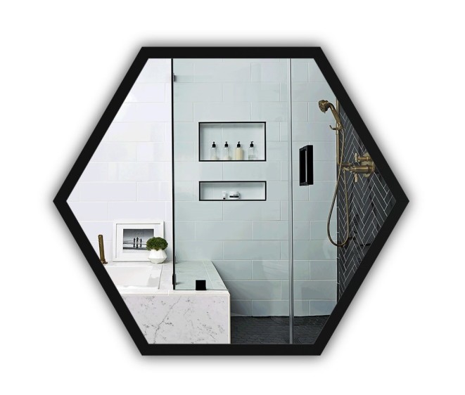 Oglinzi Hexagon Alu H Black - Fotografie 1