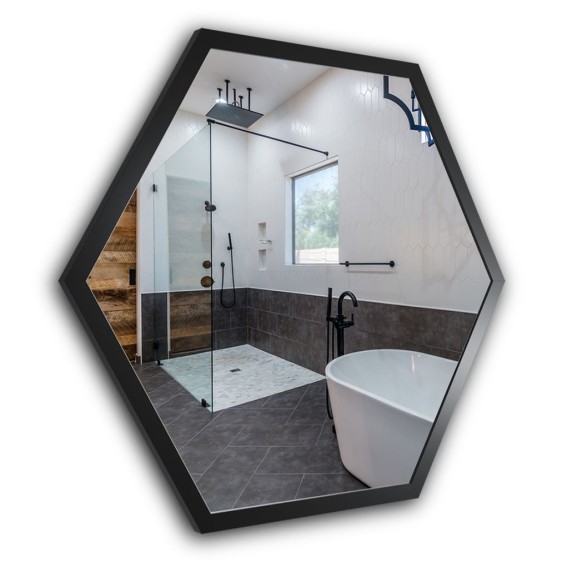 Oglinzi Hexagon Alu H Black - Fotografie 2