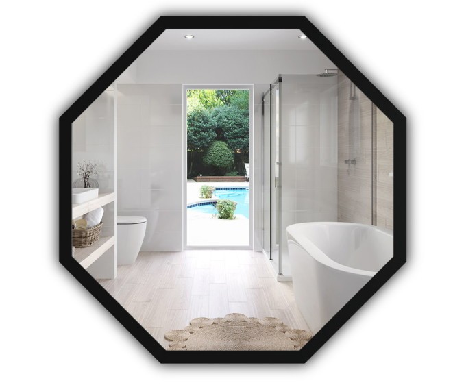 Oglinzi Octagon Alu Black - Fotografie 1