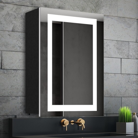 Dulap cu oglindă Leonardo Black - Fotografie 5