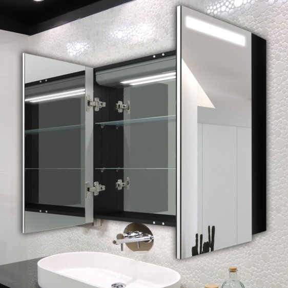 Dulap cu oglindă Benedetto Black - Fotografie 7