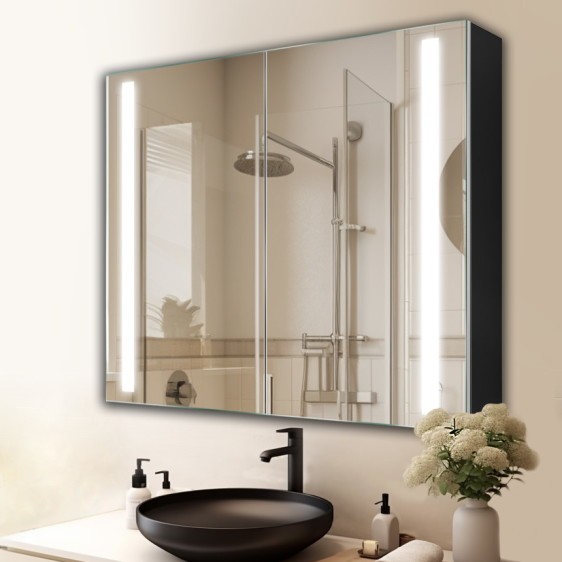 Dulap cu oglindă Biaggio Black - Fotografie 6