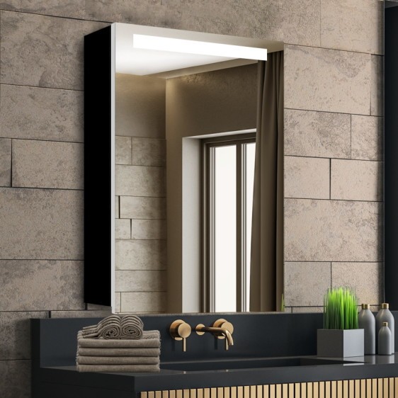 Dulap cu oglindă Ernesto Black - Fotografie 6