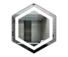 Oglindă Hexagon LED